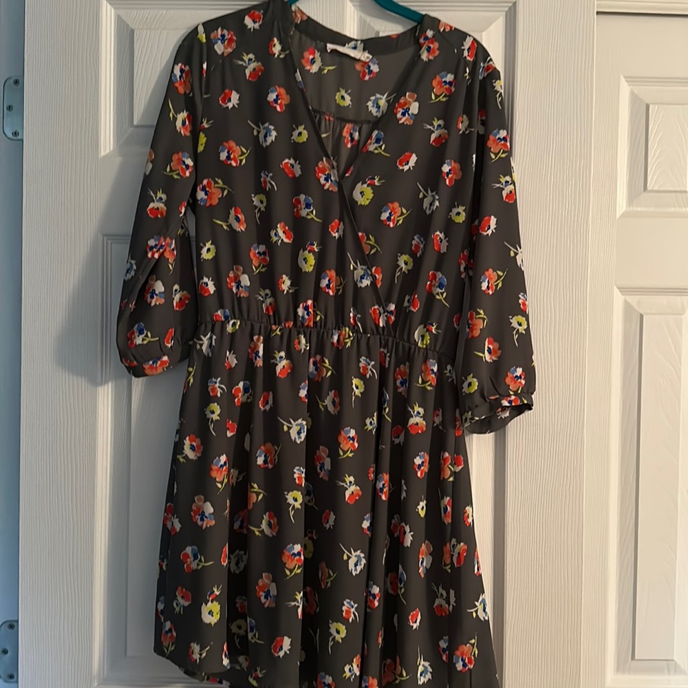 Lush cute 3/4 sleeve flower dress